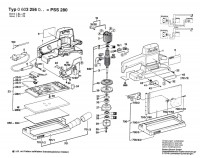 Bosch 0 603 256 003 Pss 280 Orbital Sander 220 V / Eu Spare Parts